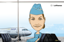 Digitaler Schnellzeichner Di Vino zeicnnet  für Lufthansa
